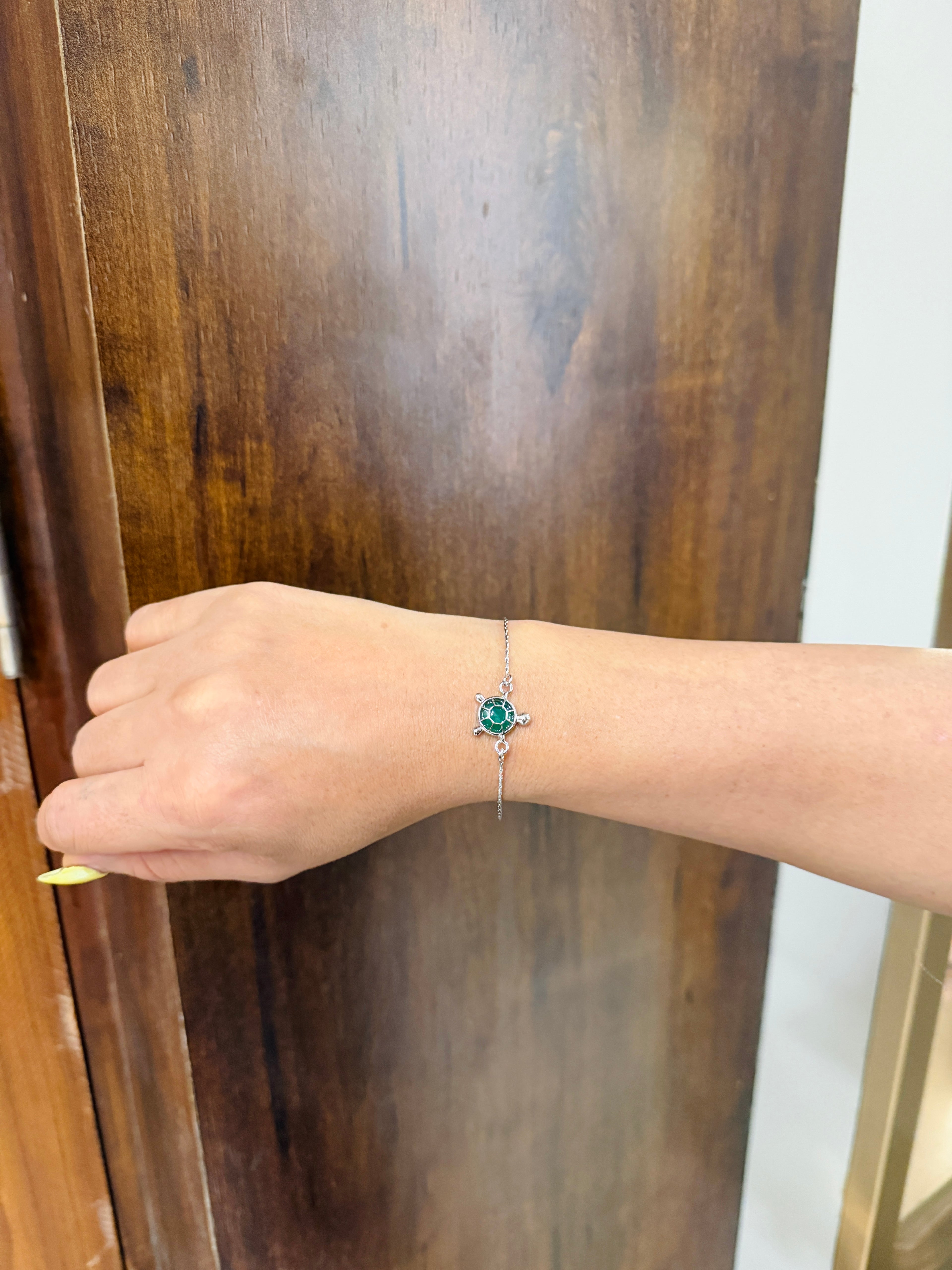 Jade Crystal Bracelet in 92.5 Sterling Silver