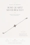 Rose Quartz Crystal Bracelet in 92.5 Sterling Silver